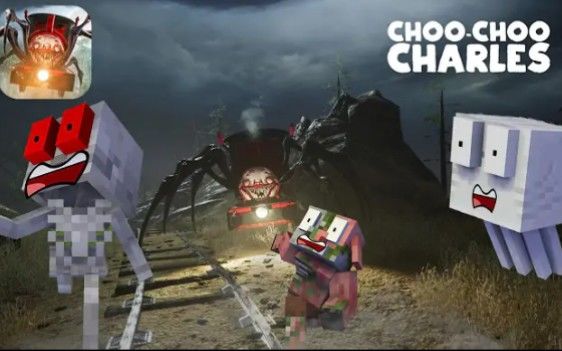 怪物学院第1829集丨choo choo Charles查尔斯小火车Horror挑战& funny丨我的世界动画截图