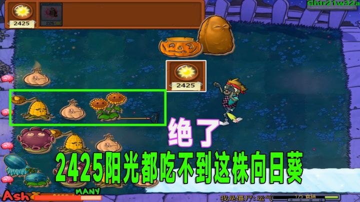 植物大战僵尸：你敢信？二四二五的阳光却奈何不了一个玉米投手截图