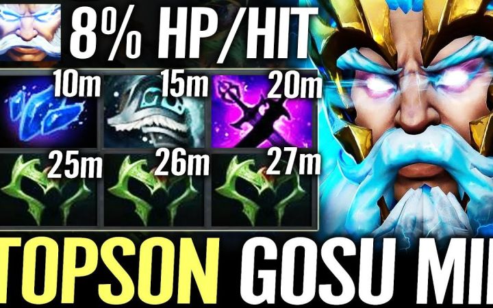 不出A杖!TOPSON中单宙斯17分钟双刀+魔晶,玩嗨了再出三个系带【DOTA2】截图