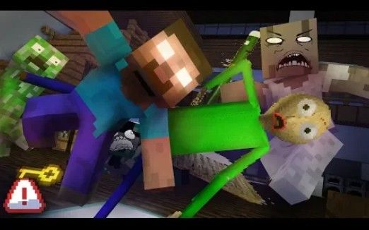 【GhostBlock】MC怪物学院动画丨特别节目: 奶奶越狱丨我的世界动画截图