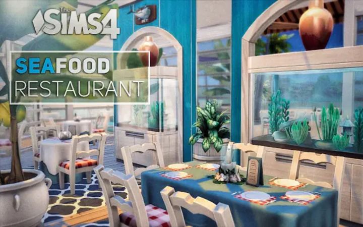 【模拟人生4速建|搬运|附链接|40×30|nocc】Seafood Restaurant截图