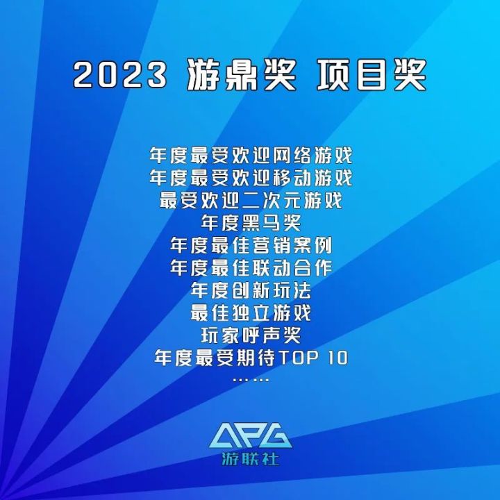 2023年游鼎奖奖项正式公布!截图