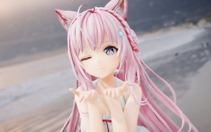 【VtuberMMD】博士这么可爱真是抱歉【粉红菈米】【搬运】截图