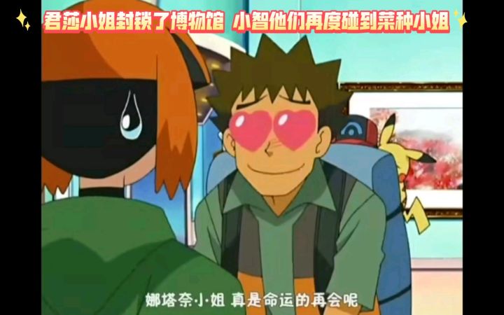 精灵宝可梦 君莎小姐封锁了博物馆 小智他们再度碰到菜种小姐截图