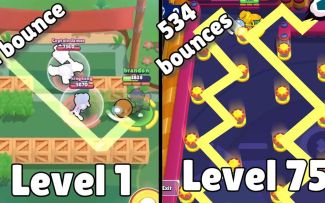 【荒野乱斗】难度*最高*的21个*弹射进球*！！     原标题:Trickshot Bounces from Level 1 to Level 100