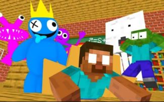 MC怪物学院动画丨怪物学院 vs 彩虹朋友丨我的世界动画