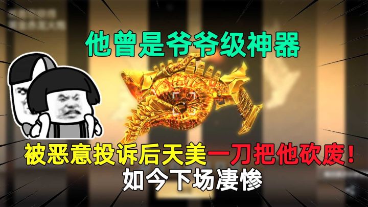 他曾是爷爷级神器，被恶意投诉后天美一刀把他砍废！如今下场凄惨截图