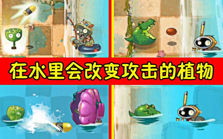 植物大战僵尸:在水里会改变攻击的植物,一个天,一个地!截图