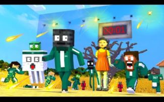 怪物学院动画:鱿鱼游戏第一部分丨我的世界动画 怪物学院动画丨ratkidz