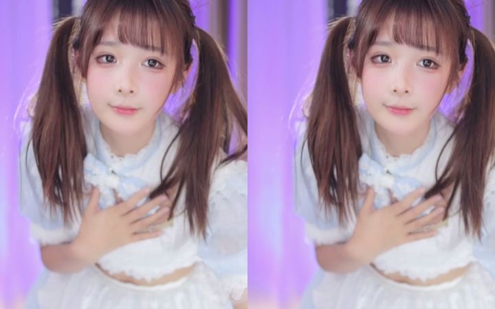 【鱼子酱】《妖精的尾巴》蓝色女仆套装 直播跳舞录屏截图