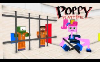 怪物学院动画:1313集丨长腿妈咪当了警察，把学生们和老师抓进了监狱丨我的世界动画