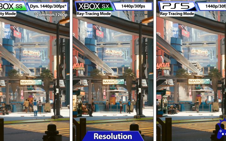 【4K】《赛博朋克2077》1.6补丁 XboxSS/X PS5实机对比截图