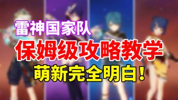 【原神】萌新必练的雷神国家队全面攻略！