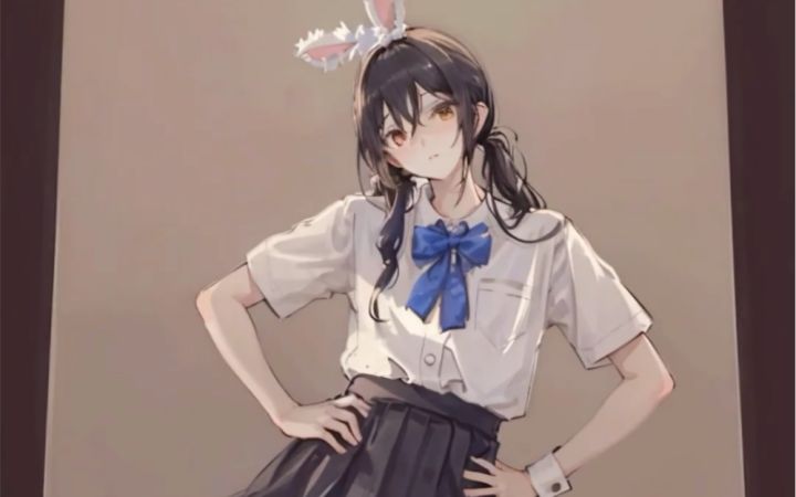 JK学妹跳舞给你看。AI动画截图