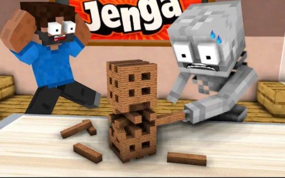 怪物学院第1785集丨roblox Jenga Challenge丨我的世界动画截图
