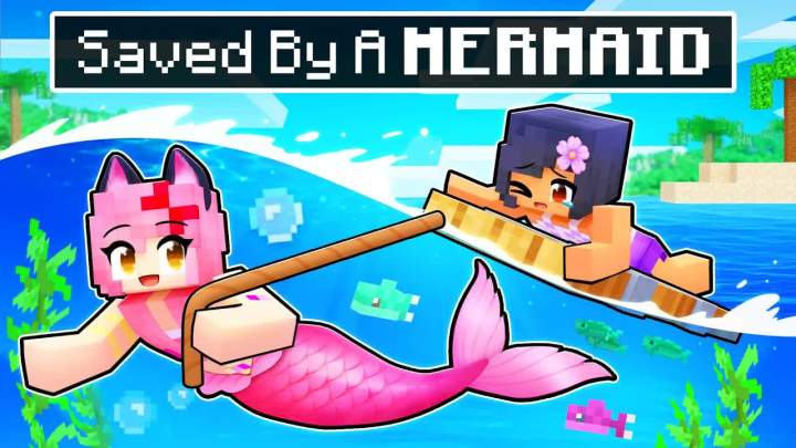 【Aphmau】在 Minecraft 中被美人鱼拯救!截图