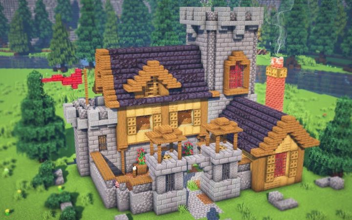 【Minecraft】城堡风格生存屋截图