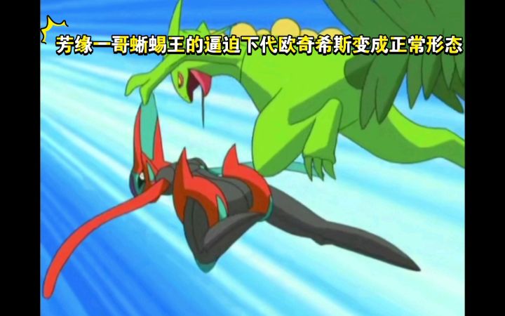 精灵宝可梦 芳缘一哥蜥蜴王的逼迫下代欧奇希斯变成正常形态截图