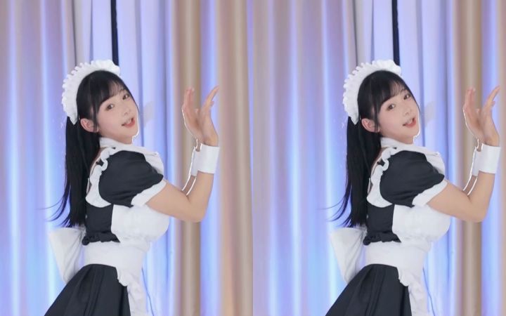 【鱼子酱】《FOREVER 1》女仆套装 直播跳舞录屏截图