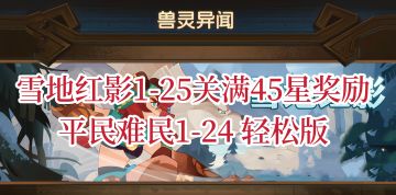 剑与远征雪地红影平民难民配置高满星通关