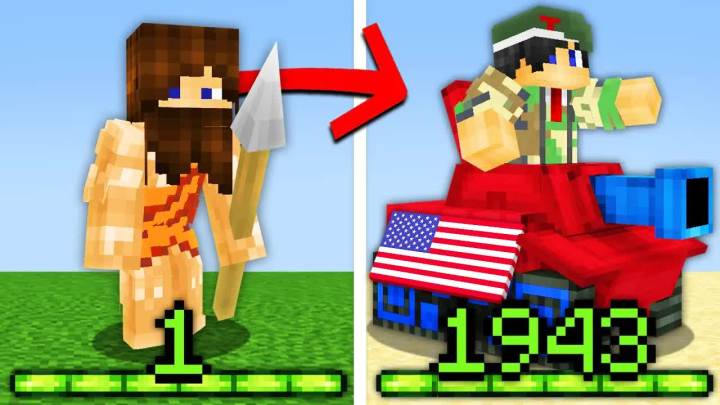 Minecraft,但您的 XP = 您的年份...截图