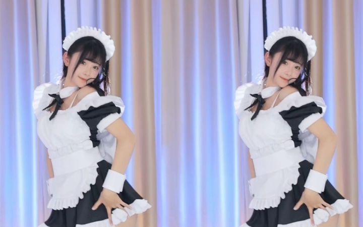 【鱼子酱】《叮叮当当舞》女仆套装 直播跳舞录屏截图