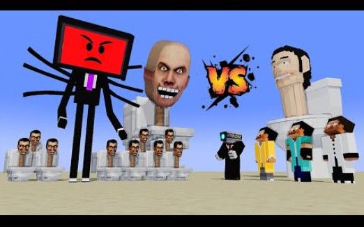 MC怪物学院动画丨好马桶人和him VS 电视人黑客丨我的世界动画截图