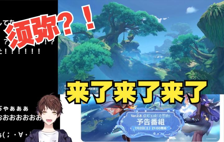 【原神/熟肉/meso】米将军看须弥彩蛋PV激动到颤音截图