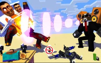 MC怪物学院动画丨马桶人厕所boss VS 音响人和巨型机器人挑战赛丨我的世界动画