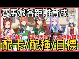 各距离配卡+配种+五属数值目标心得&五路适用马娘推荐