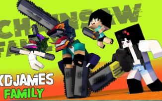 MC怪物学院动画丨him变身电锯人一家人-当代超级英雄丨我的世界动画