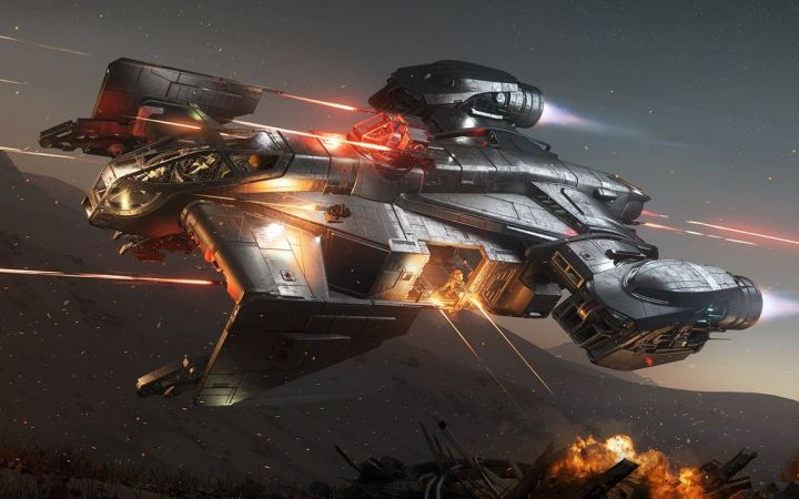 【IGN】《星际公民》「钢弯刀飞船」宣传视频截图