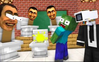 MC怪物学院动画丨马桶人厕所 VS 监控人挑战赛丨我的世界动画