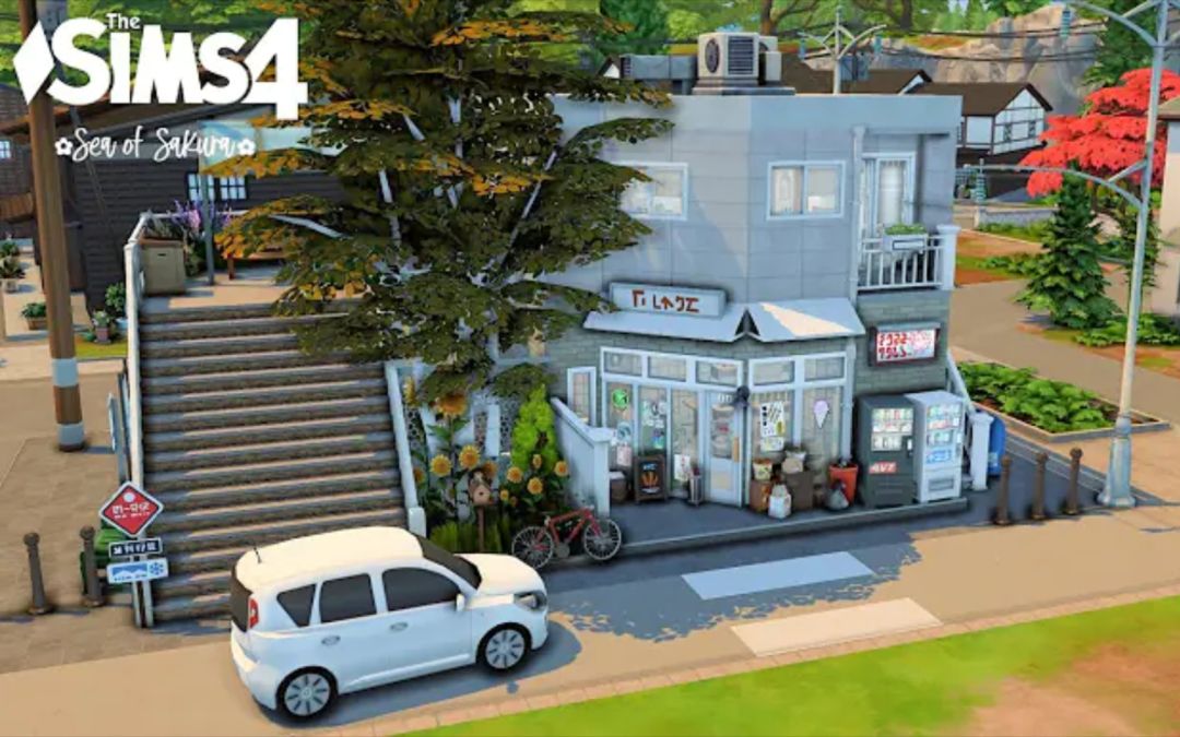 【模拟人生4速建|搬运|附链接|20×15|nocc】Local Corner Store + Apartment截图