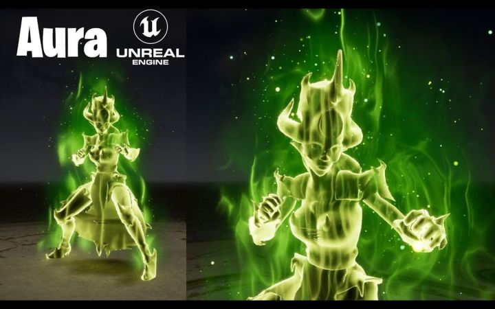 虚幻引擎 5.2 Niagara教程中的角色光环效果截图