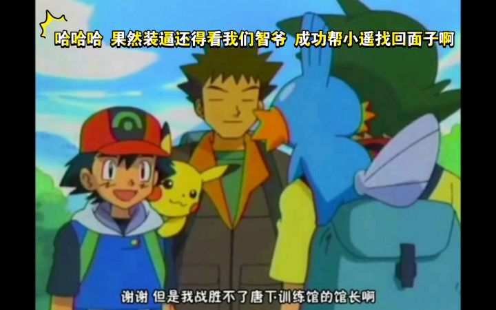 精灵宝可梦 哈哈哈 果然装逼还得看我们智爷 成功帮小遥找回面子啊截图