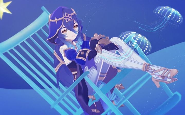 【原神MMD】深海のリトルクライ【莱依拉】【搬运】截图