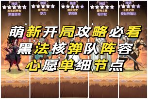 萌新必看！ 黑法核弹队阵！