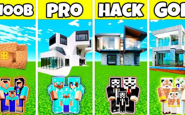 【搬运】Minecraft: 漂亮的总统府房屋建造挑战赛--新手VS专业人员VS黑客VS上帝 by Noobas - Minecraft截图