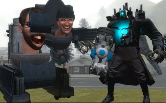 全新装甲马桶人厕所boss VS 升级版泰坦监控人! !(Garry's Mod)截图
