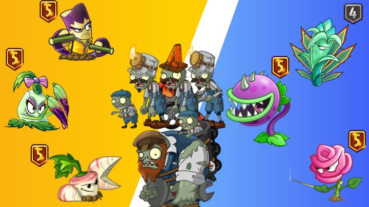 pvz2:最速干掉一整关僵尸,蓝卡植物vs金卡植物,谁更快?截图