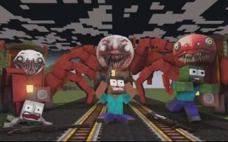 MC怪物学院动画丨查尔斯小火车大家庭恐怖世界末日袭击丨我的世界动画