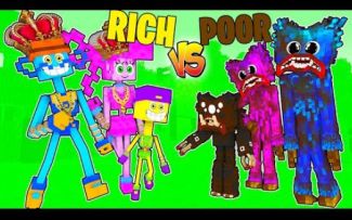 怪物学院1570集丨Rich vs Poor家人vs家人长腿妈咪与huggy wuggy丨Poppy playtime 2我的世界动画