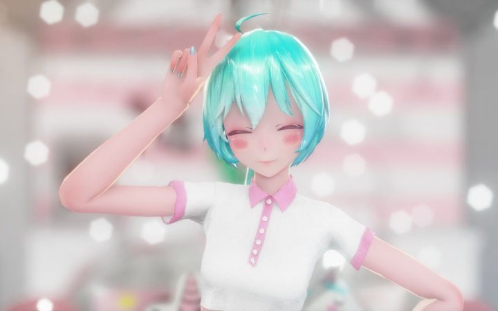 【MMD】メタモリボン / 变身领结【Miku】【搬运】截图