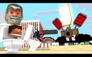 MC怪物学院动画丨him和电锯人变成了马桶人厕所 | 第二部分丨我的世界动画