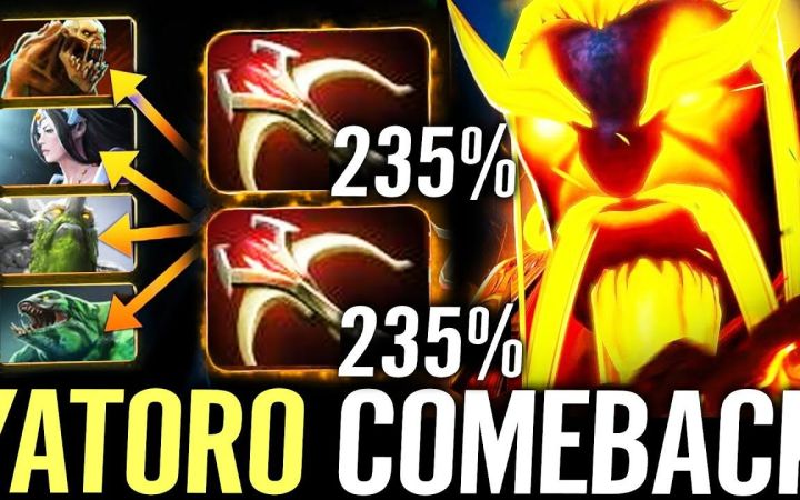 YATORO双大炮1号位火猫回归!+狂战分身斧VS敌方噬魂鬼【DOTA2】截图
