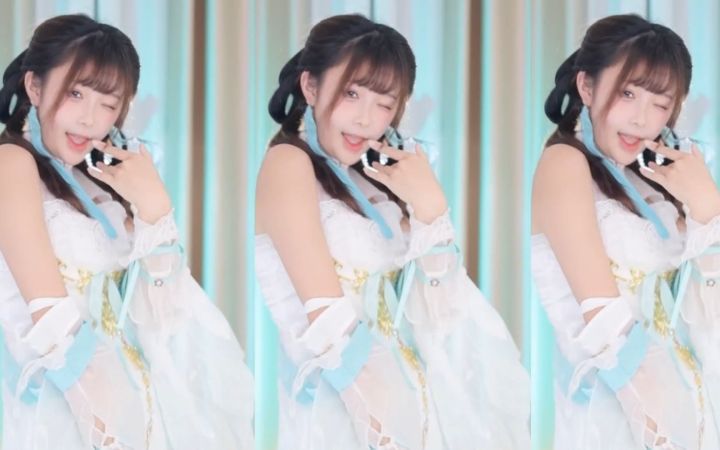 【鱼子酱】《飞吻摇摆舞》古风汉服套装 直播跳舞录屏截图