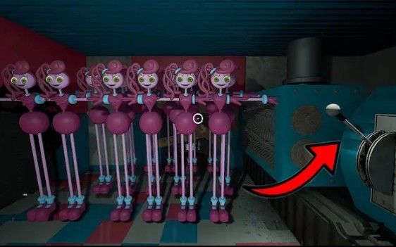 【搬运YouTube】如果1000个长腿妈咪放在粉碎机附近 按下拉杆会发生什么丨Poppy playtime 2截图