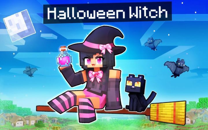 【Aphmau】我的世界|万圣节女巫Playing Minecraft as a WITCH on HALLOWEEN!截图