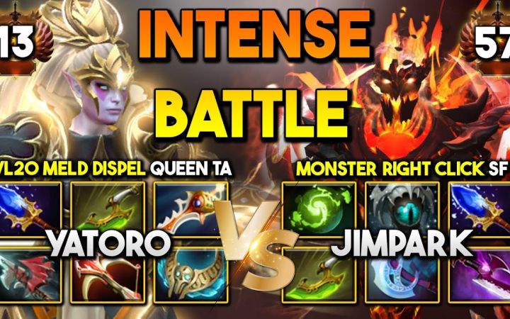 六神装1号位对决!YATORO圣剑TA vs. JimPark刷新球影魔【DOTA2】截图